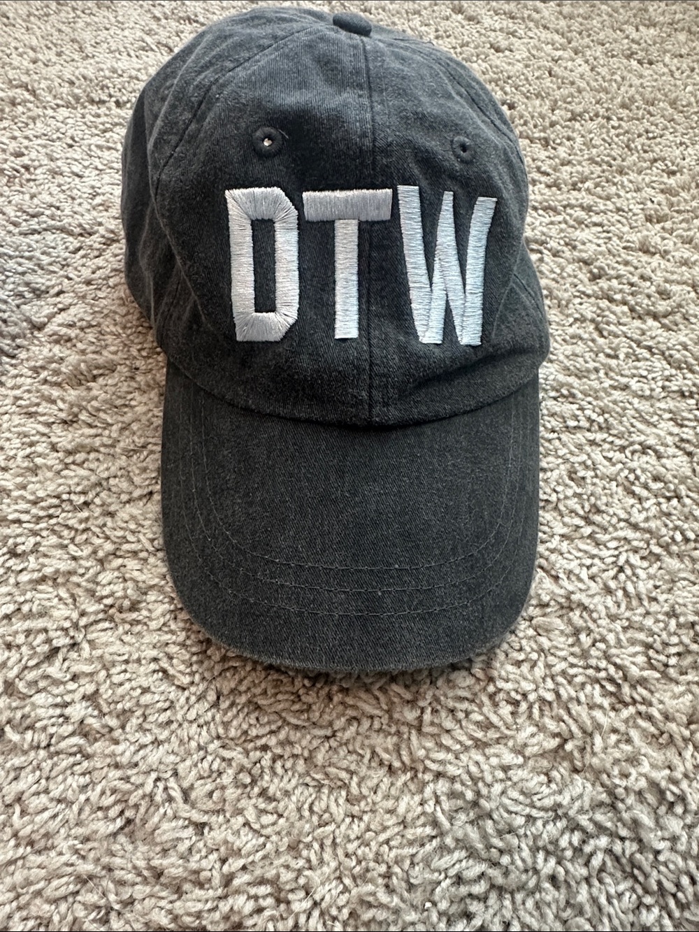 Black DTW Embroidered Baseball Cap